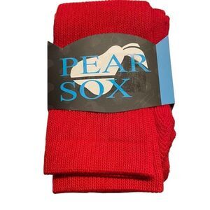 Pear Sox Allsport Knee High Socks Red Intermediate Size Moisture Wicking Tube